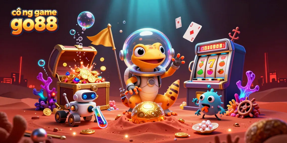 Experience exciting gaming at cổng game go88 with vibrant casino elements and dynamic characters.