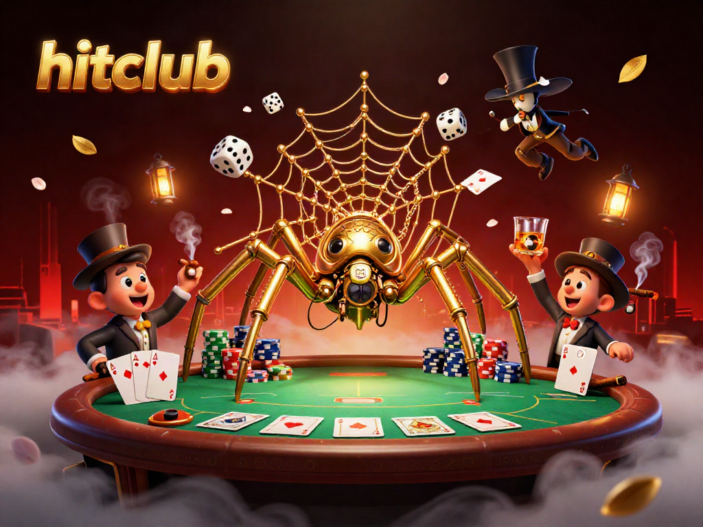Experience thrill at hitclub with steampunk characters in a poker-themed digital fantasy.