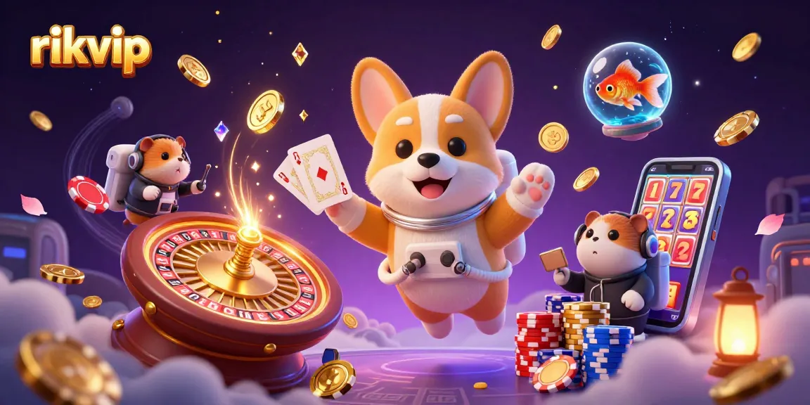 Experience vibrant gameplay action at rikvip with unique characters in an engaging casino scene.